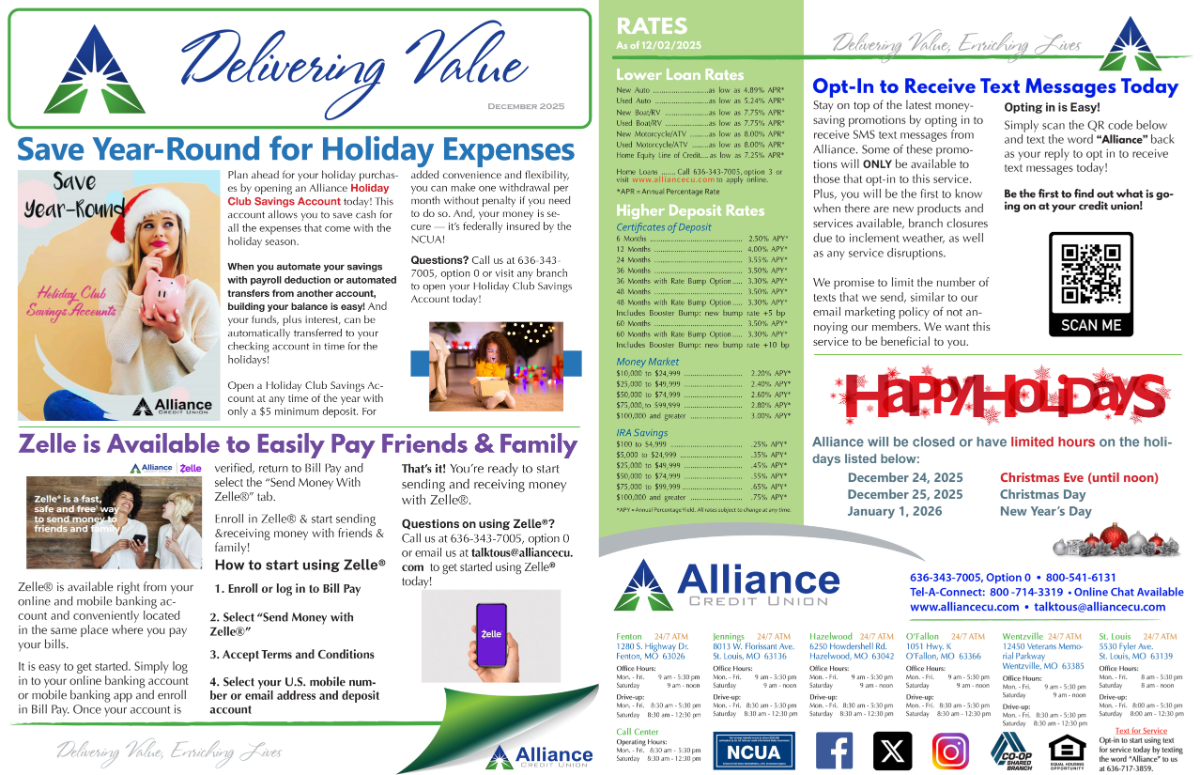 Alliance CU December 2025 Newsletter